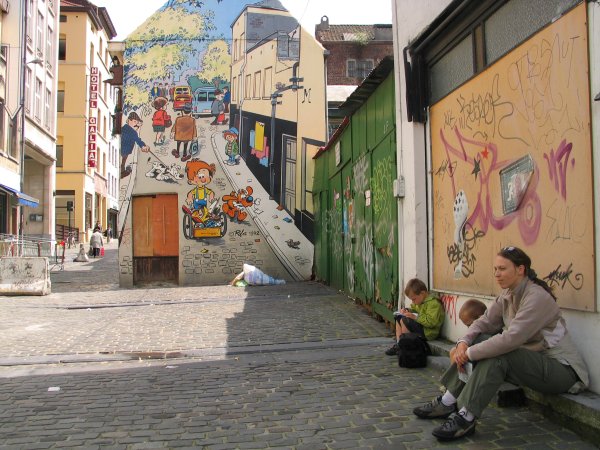 Belgique fresque Bruxelles Boule Bill